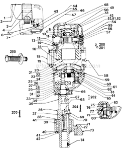 Page B Diagram and Parts List for 1555 Type 3 Black and Decker Drill Press